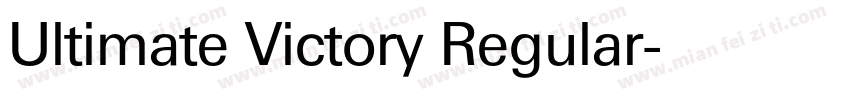 Ultimate Victory Regular字体转换